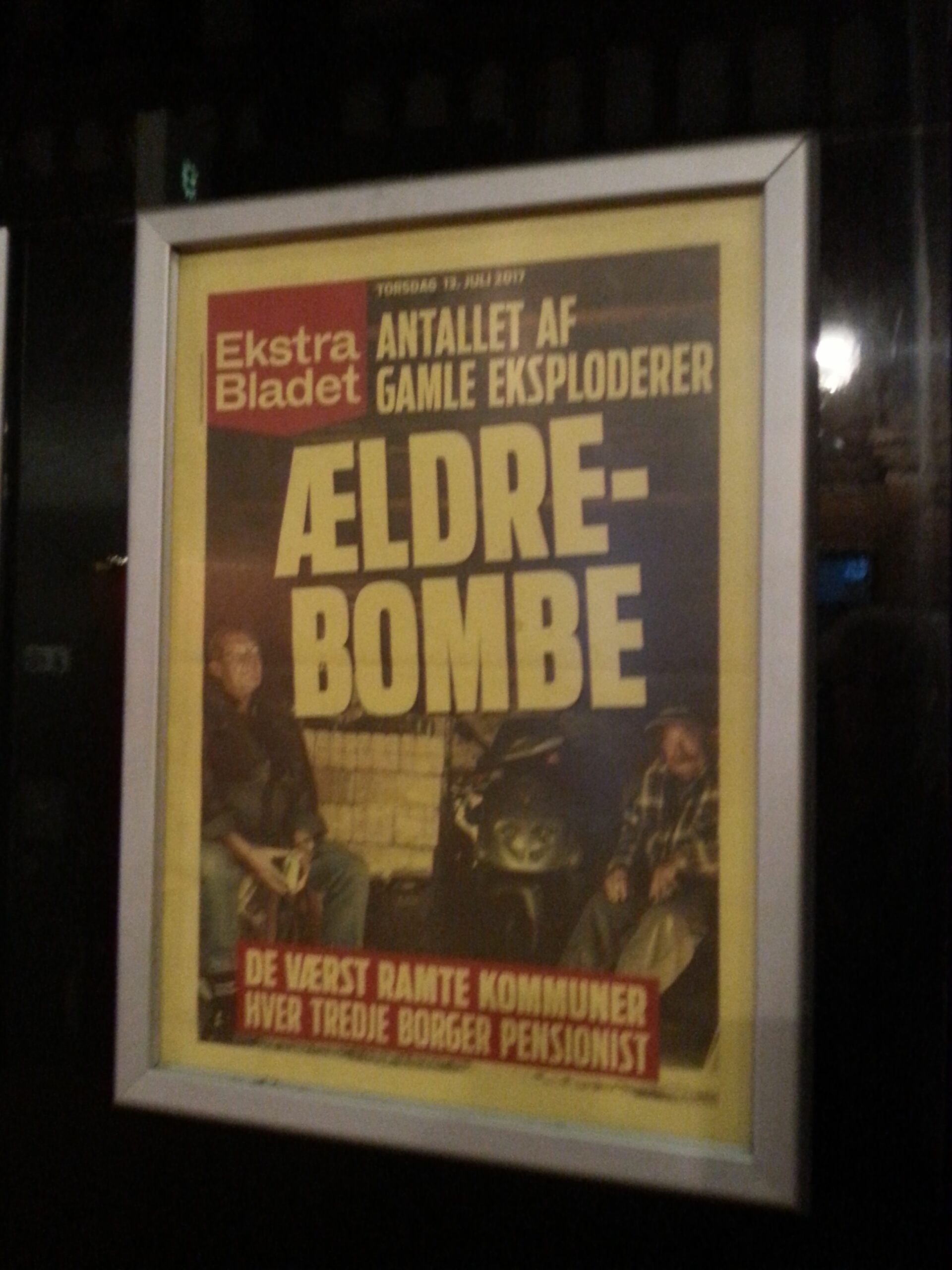 Spiseseddel til Ekstra Bladet 2017